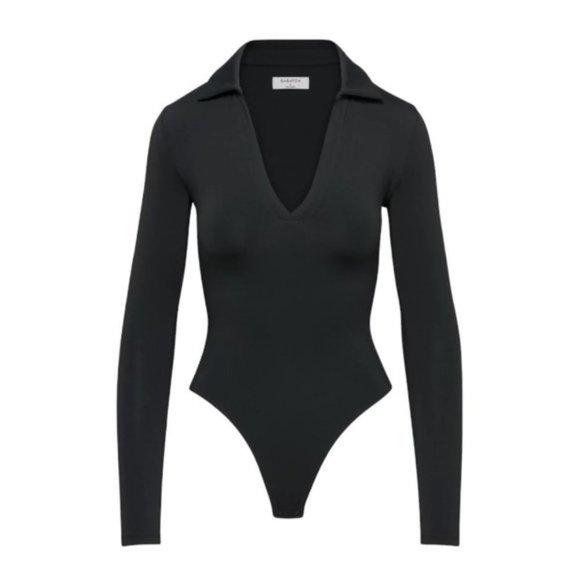 Aritzia Tops - Aritzia Babaton Contour Polo Longsleeve Bodysuit